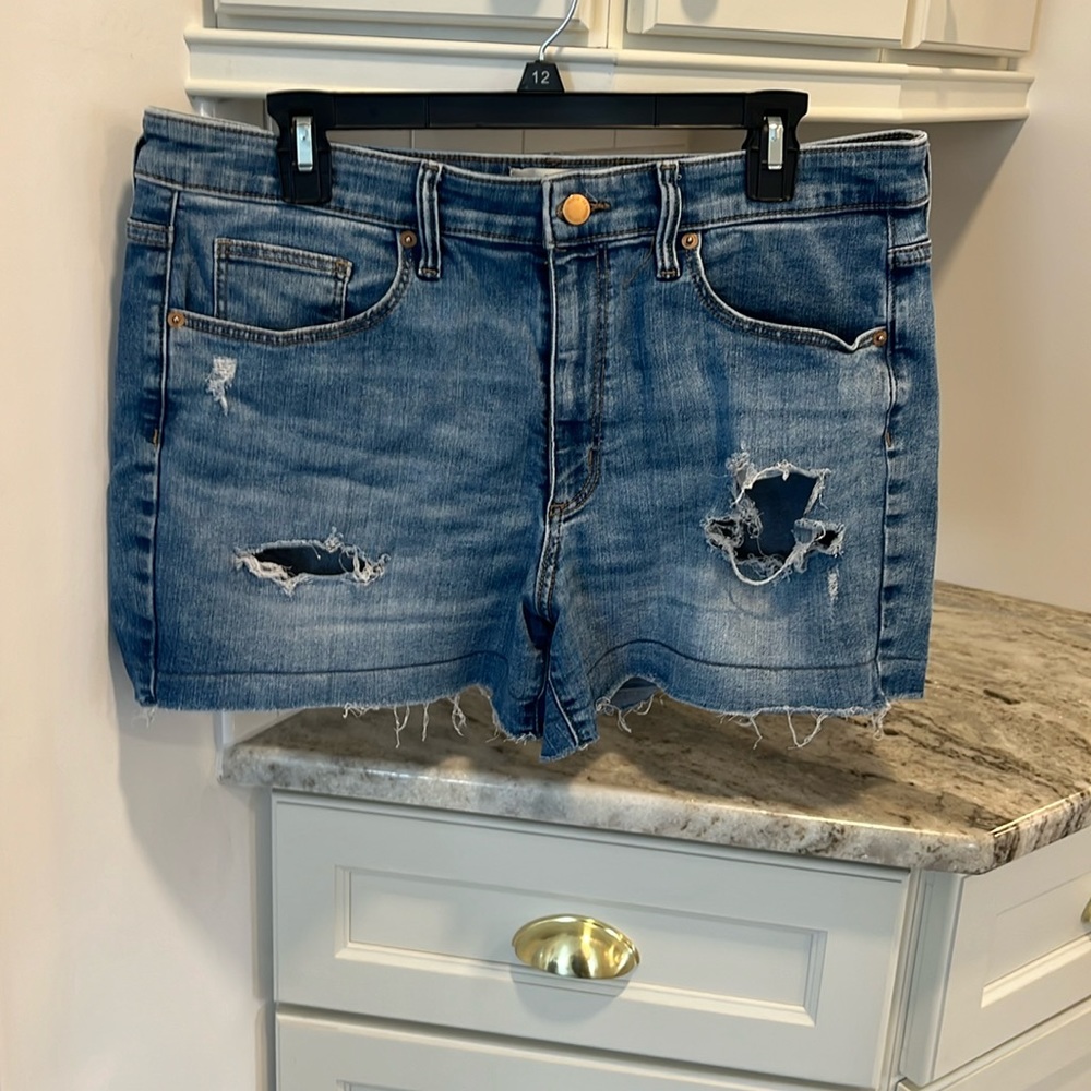 Distressed, jeans shorts- this is 1 of 2 pairs I have for sale
